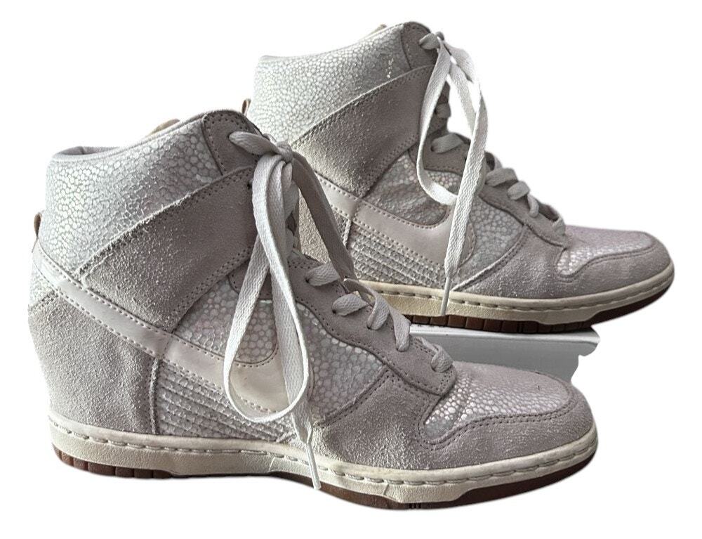 Nike Dunk Sky Hi Premium Metallic Luster Gum Sneaker 8.5 585560-003
